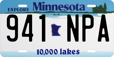 MN license plate 941NPA