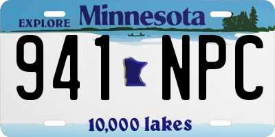 MN license plate 941NPC