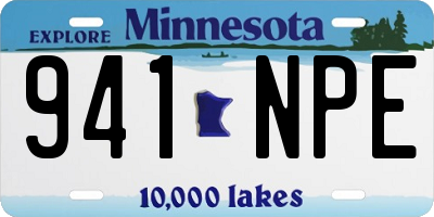 MN license plate 941NPE