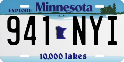 MN license plate 941NYI