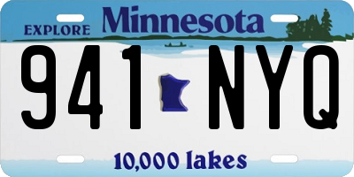MN license plate 941NYQ