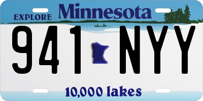 MN license plate 941NYY