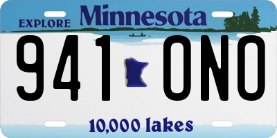 MN license plate 941ONO