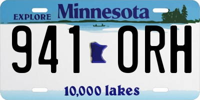 MN license plate 941ORH