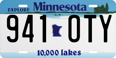 MN license plate 941OTY