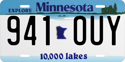 MN license plate 941OUY