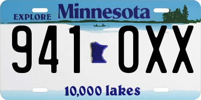 MN license plate 941OXX