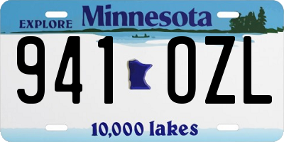 MN license plate 941OZL