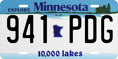 MN license plate 941PDG