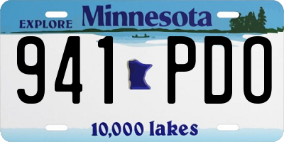 MN license plate 941PDO