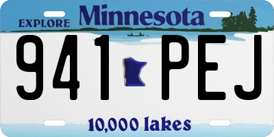 MN license plate 941PEJ