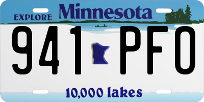 MN license plate 941PFO