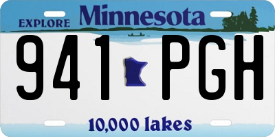 MN license plate 941PGH