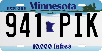 MN license plate 941PIK