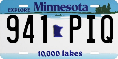 MN license plate 941PIQ