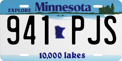 MN license plate 941PJS