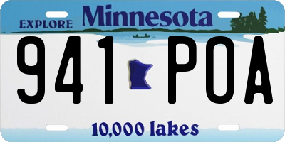 MN license plate 941POA