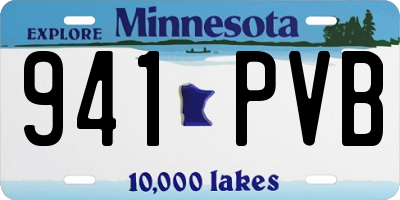 MN license plate 941PVB