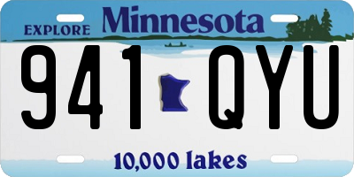 MN license plate 941QYU