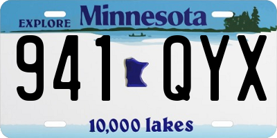 MN license plate 941QYX