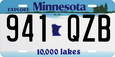 MN license plate 941QZB