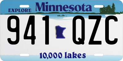 MN license plate 941QZC