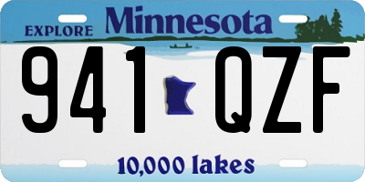 MN license plate 941QZF