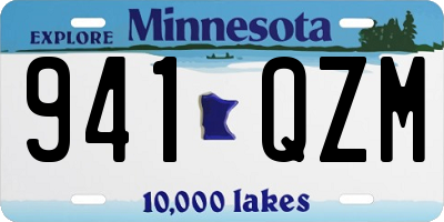 MN license plate 941QZM