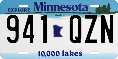 MN license plate 941QZN