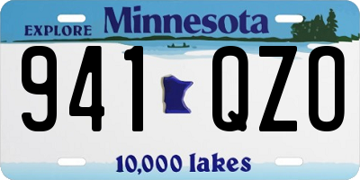 MN license plate 941QZO