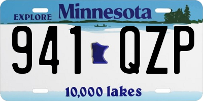 MN license plate 941QZP