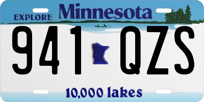 MN license plate 941QZS