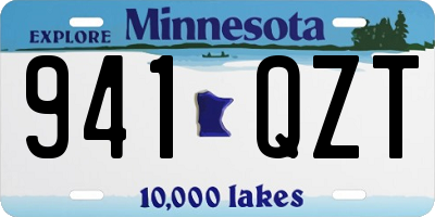 MN license plate 941QZT