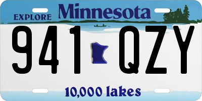 MN license plate 941QZY