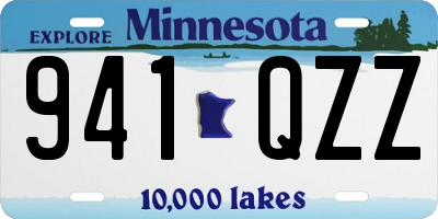 MN license plate 941QZZ