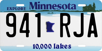 MN license plate 941RJA