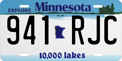 MN license plate 941RJC