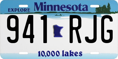 MN license plate 941RJG