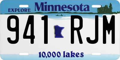 MN license plate 941RJM