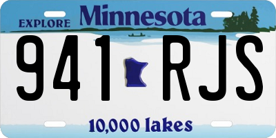 MN license plate 941RJS
