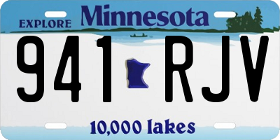 MN license plate 941RJV