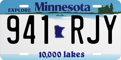 MN license plate 941RJY