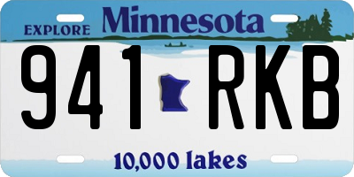 MN license plate 941RKB