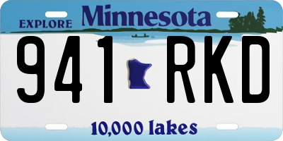 MN license plate 941RKD