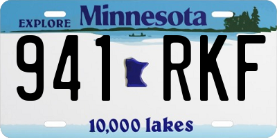 MN license plate 941RKF