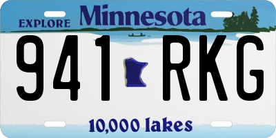 MN license plate 941RKG