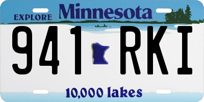 MN license plate 941RKI