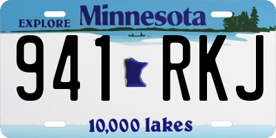 MN license plate 941RKJ