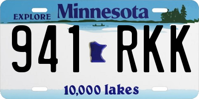 MN license plate 941RKK