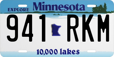 MN license plate 941RKM